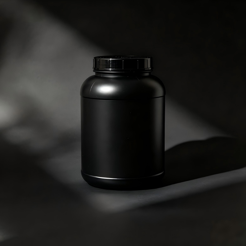 1000ml HDPE Black Color Wide Oris Supplementum dapibus Powder Jar