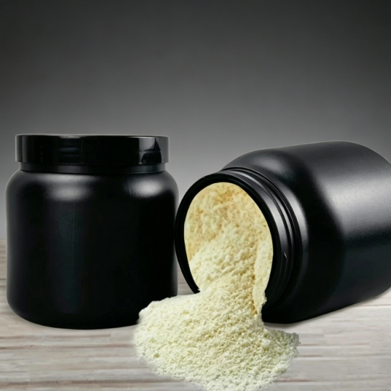 1000ml HDPE Black Color Wide Oris Supplementum dapibus Powder Jar